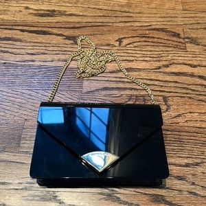 Black Michael kors purse with gold chain